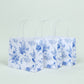 12 Pack White Blue Paper Gift Bags With Handles in French Toile Pattern, Party Favor Goodie Bags - 6"x7"