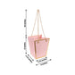 6 Pack Pink Gold Edge Paper Flower Gift Bags With Metal Chain Handles, Trapezoid Party Favor Tote Bags - 5"x6"