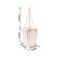 6 Pack White Gold Edge Paper Flower Gift Bags With Metal Chain Handles, Trapezoid Party Favor Tote Bags - 5"x6"