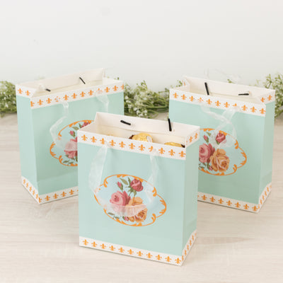 Vintage Rose Floral Tea Party Gift Bags