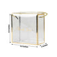 25 Pack Gold Trimmed Clear PVC Gift Boxes with Rope Handles and Thank You Print, Transparent Portable Candy Favor Boxes - 5.5"x5.5"