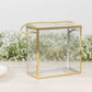 25 Pack Gold Trimmed Clear PVC Gift Boxes with Rope Handles and Thank You Print, Transparent Portable Candy Favor Boxes - 5.5"x5.5"