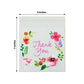 Clear white PVC favor bag with "Thank You" floral print, 6"x7".