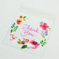 Clear PVC favor bag with floral "Thank You" print, 6"x7".