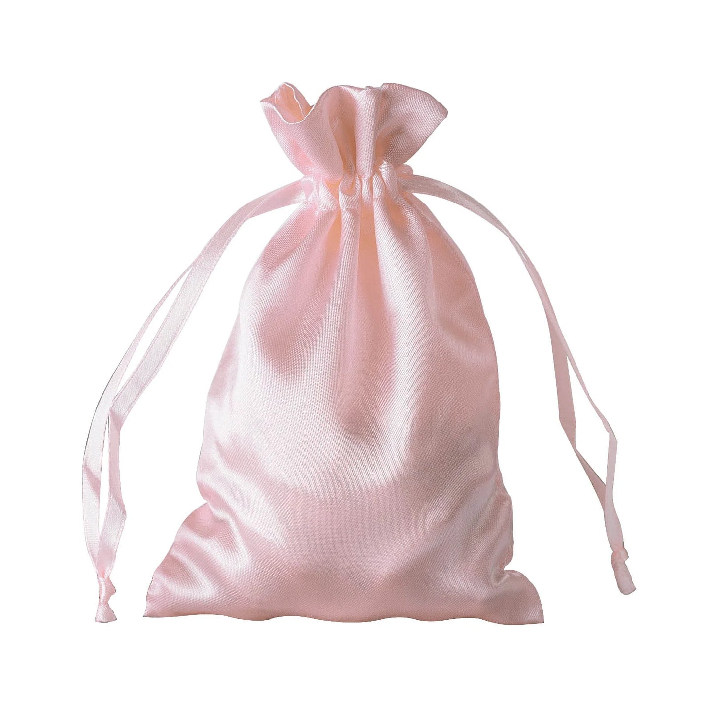 12 Pack 4"x6" Blush Satin Drawstring Wedding Party Favor Gift Bags