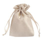 12 Pack | 4"x6" Beige Satin Drawstring Wedding Party Favor Gift Bags