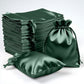 Hunter Emerald Green Satin Wedding Favor Bags, 60 Pack