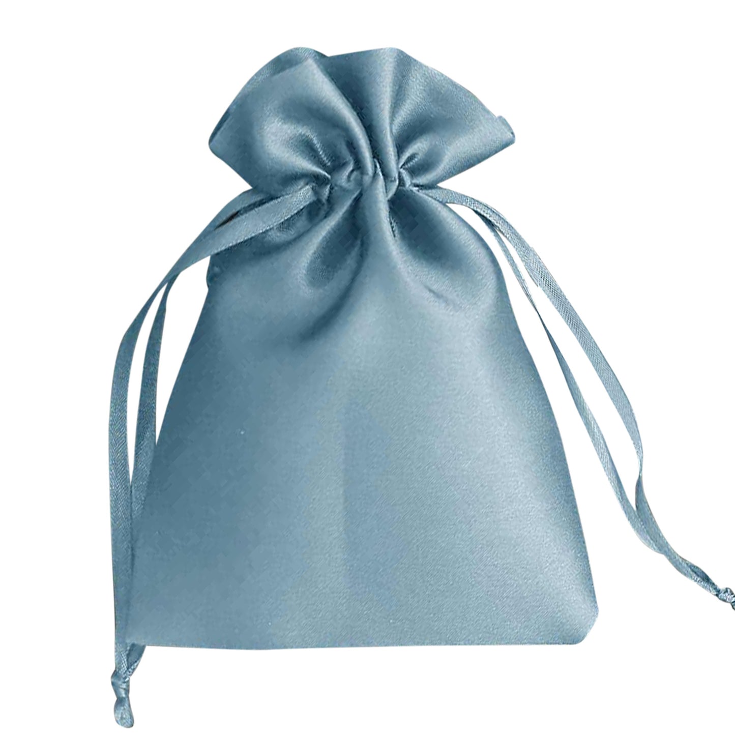 12 Pack 5"x7" Dusty Blue Satin Drawstring Wedding Party Favor Gift Bags