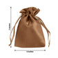Antique gold satin drawstring gift bags for weddings and parties, 60 pack.