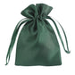 12 Pack | 5"x7" Hunter Emerald Green Satin Wedding Party Favor Bags, Drawstring Pouch Gift Bags