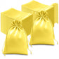 60 Pack 6"x9" Gold Satin Wedding Party Favor Bags, Drawstring Pouch Gift Bags