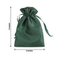 60 Pack 6"x9" Hunter Emerald Green Satin Wedding Party Favor Bags, Drawstring Pouch Gift Bags