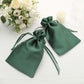 60 Pack 6"x9" Hunter Emerald Green Satin Wedding Party Favor Bags, Drawstring Pouch Gift Bags