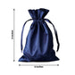 60 Pack 6"x9" Navy Blue Satin Wedding Party Favor Bags, Drawstring Pouch Gift Bags