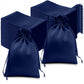 60 Pack 6"x9" Navy Blue Satin Wedding Party Favor Bags, Drawstring Pouch Gift Bags