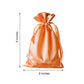 60 Pack 6"x9" Peach Satin Wedding Party Favor Bags, Drawstring Pouch Gift Bags