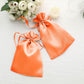 60 Pack 6"x9" Peach Satin Wedding Party Favor Bags, Drawstring Pouch Gift Bags