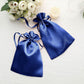 60 Pack 6"x9" Royal Blue Satin Wedding Party Favor Bags, Drawstring Pouch Gift Bags