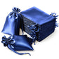 60 Pack 6"x9" Royal Blue Satin Wedding Party Favor Bags, Drawstring Pouch Gift Bags