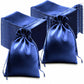 60 Pack 6"x9" Royal Blue Satin Wedding Party Favor Bags, Drawstring Pouch Gift Bags