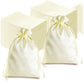 60 Pack 6"x9" Yellow Satin Wedding Party Favor Bags, Drawstring Pouch Gift Bags