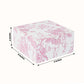 25 Pack Party Favors Boxes in French Toile Pattern, Matte Pink and White Candy Gift Boxes - Cardstock Paper - 4"x4"x2"