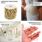 100ft | White Artificial DIY Craft Fishing Line Pearl Chains, Faux Pearl String Beads Vase Filler Garland Roll