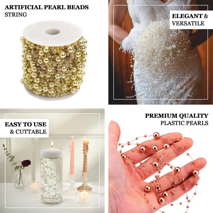 Silver pearl vase filler for floating candles and table centerpiece decor.