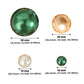 200Pcs Assorted Green, Gold and White Lustrous Faux Pearl Beads Vase Fillers, No Hole DIY Craft Bead Set