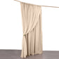 Nude chiffon polyester event curtain drapes with rod pockets, 10ftx10ft.