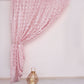 Blush Rose Gold 8 Feet x 8 Feet Satin Rosette Backdrop Drapes