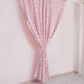 Blush Rose Gold 8 Feet x 8 Feet Satin Rosette Backdrop Drapes