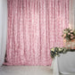 Blush Rose Gold 8 Feet x 8 Feet Satin Rosette Backdrop Drapes