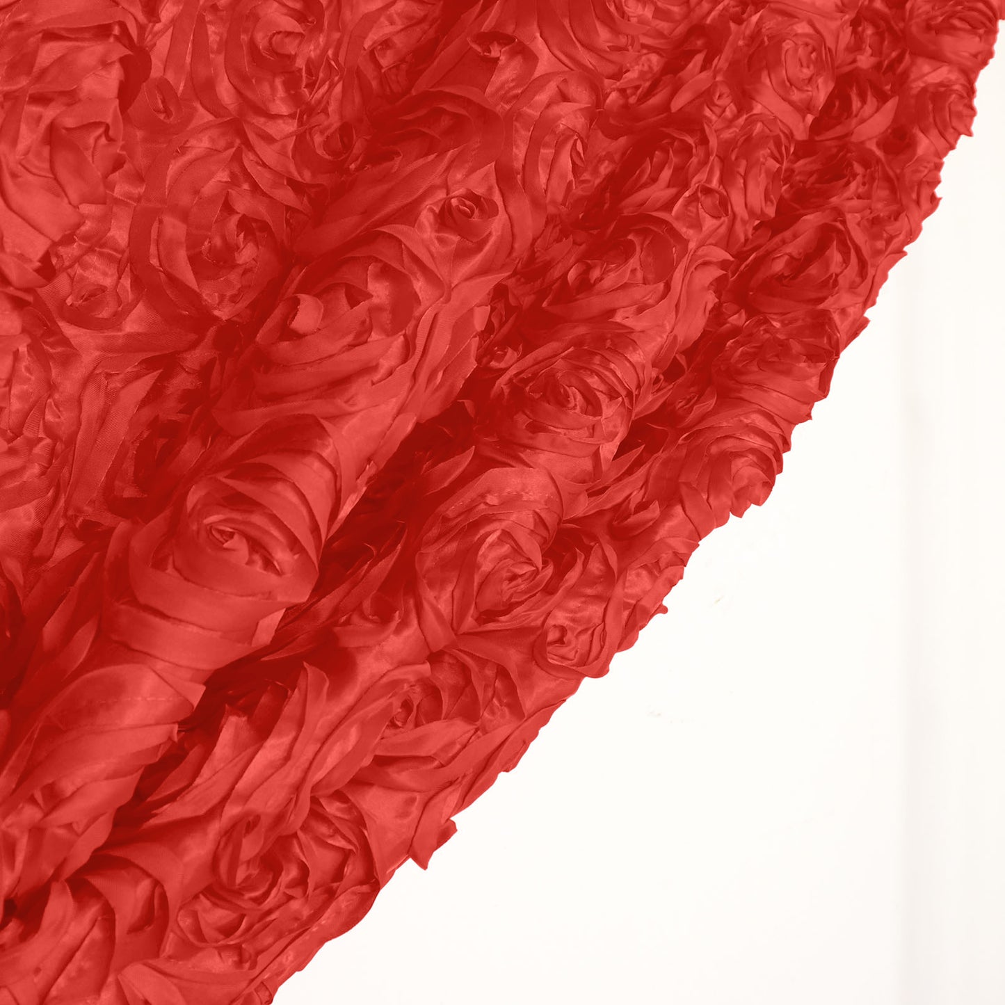 8 Feet x 8 Feet Red Satin Rosette Photography Fabric Drapes