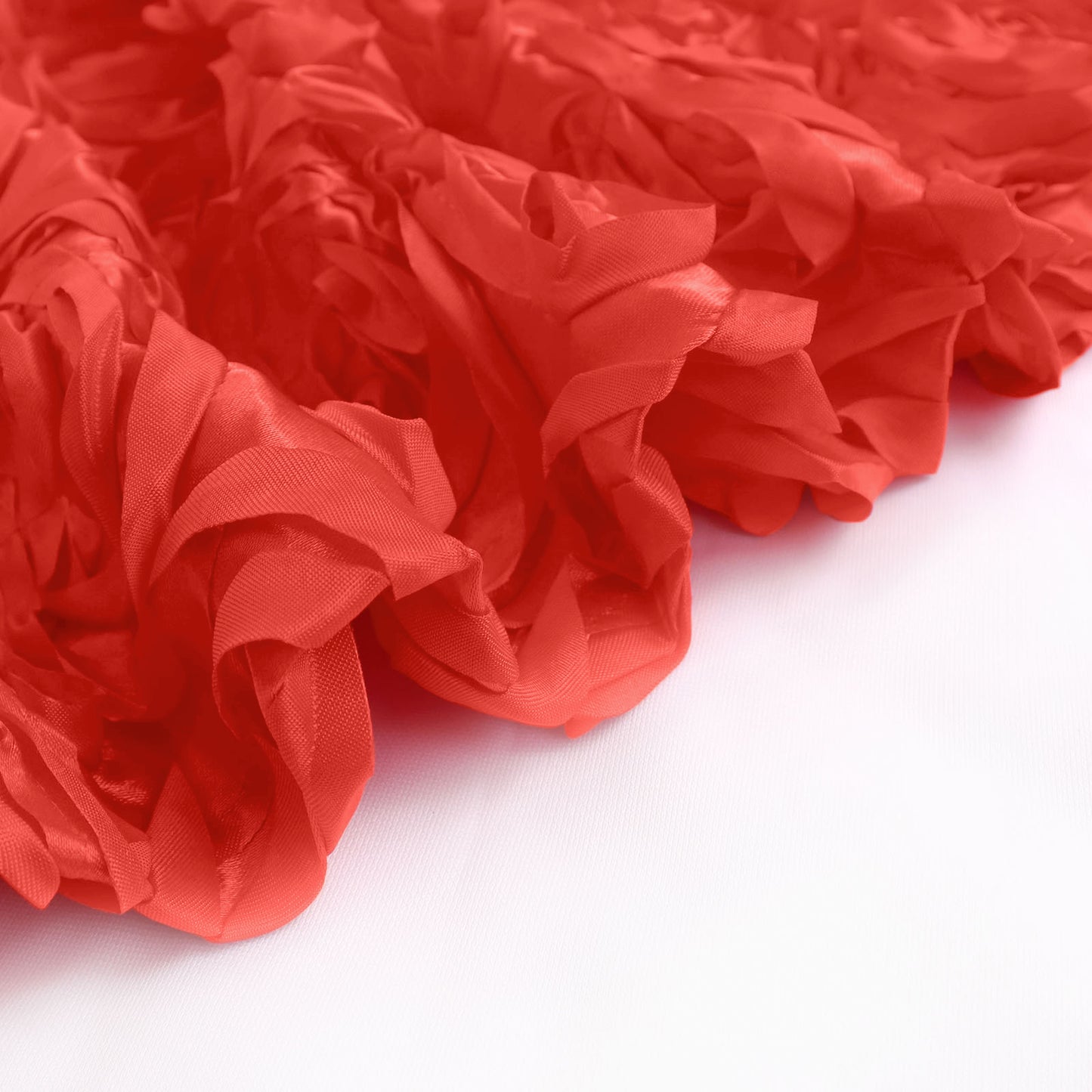 8 Feet x 8 Feet Red Satin Rosette Photography Fabric Drapes