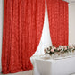 8 Feet x 8 Feet Red Satin Rosette Photography Fabric Drapes