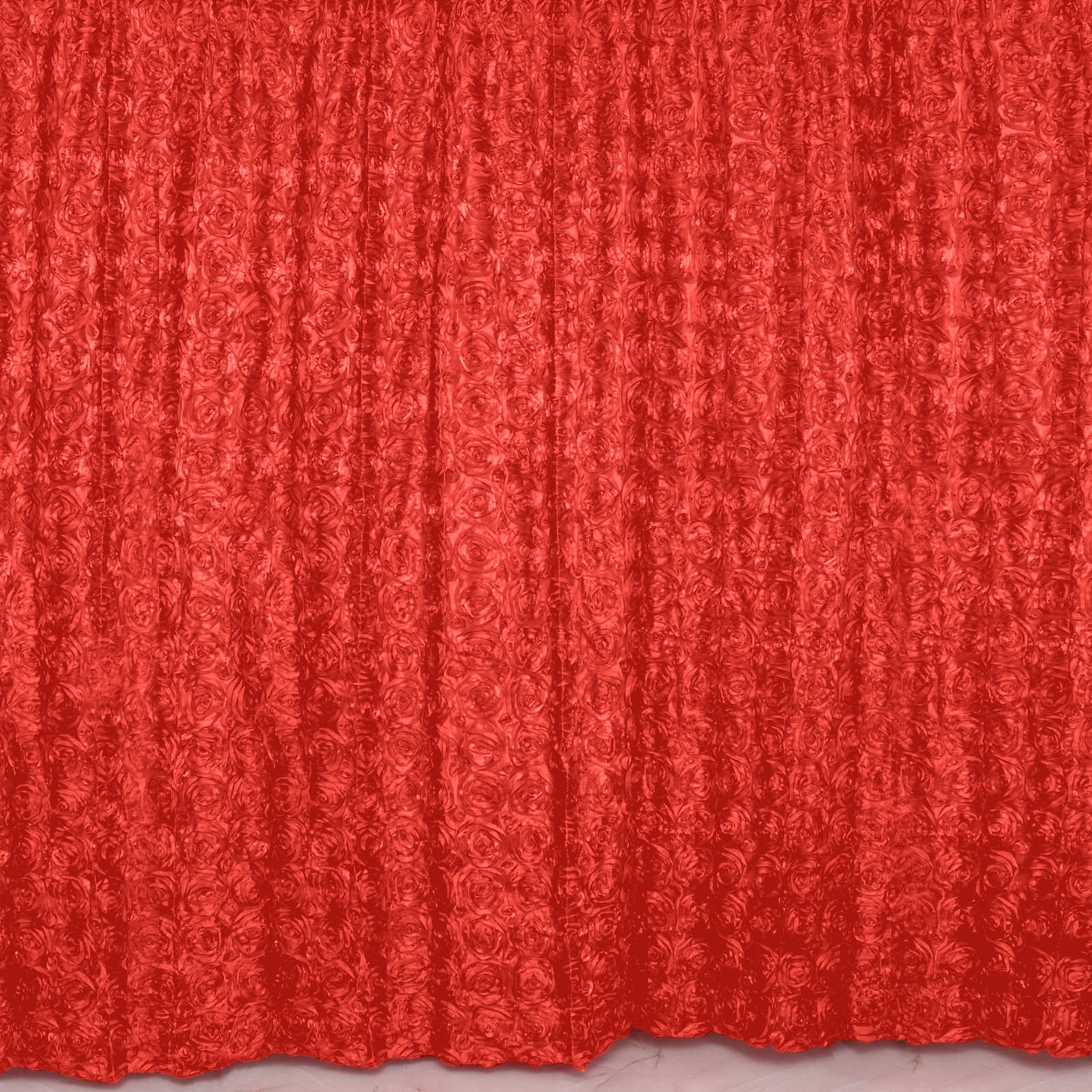 8 Feet x 8 Feet Red Satin Rosette Photography Fabric Drapes