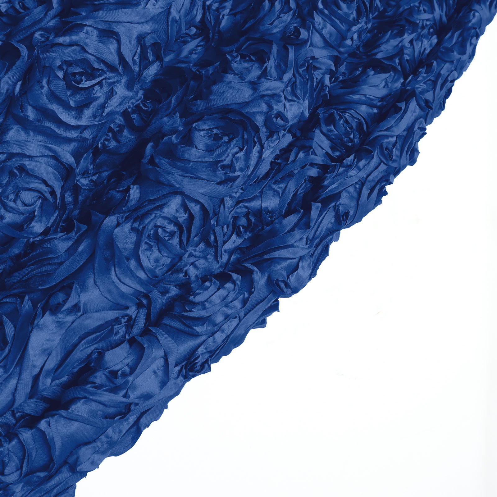 8 Feet x 8 Feet Royal Blue Satin Rosette Photography Fabric