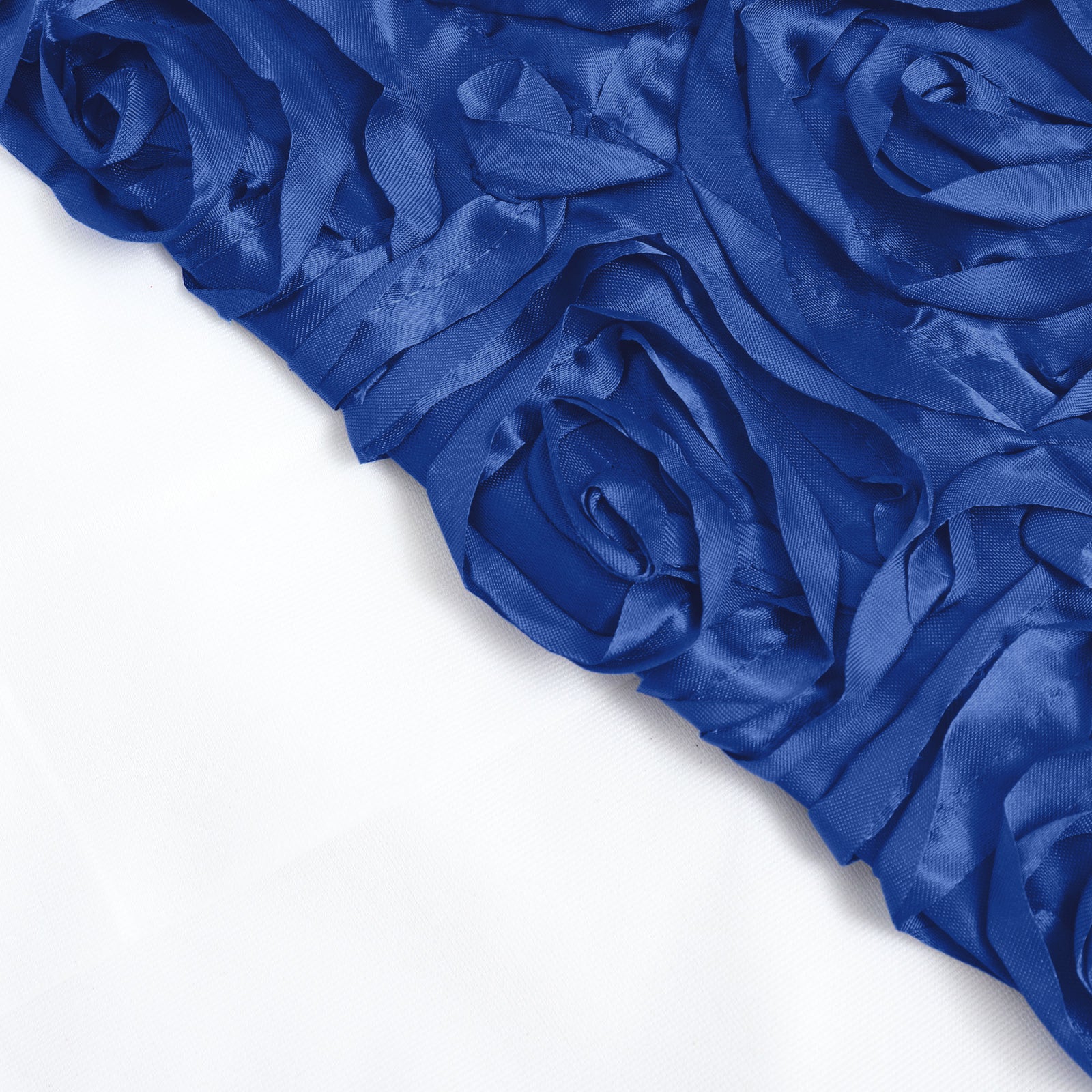 8 Feet x 8 Feet Royal Blue Satin Rosette Photography Fabric