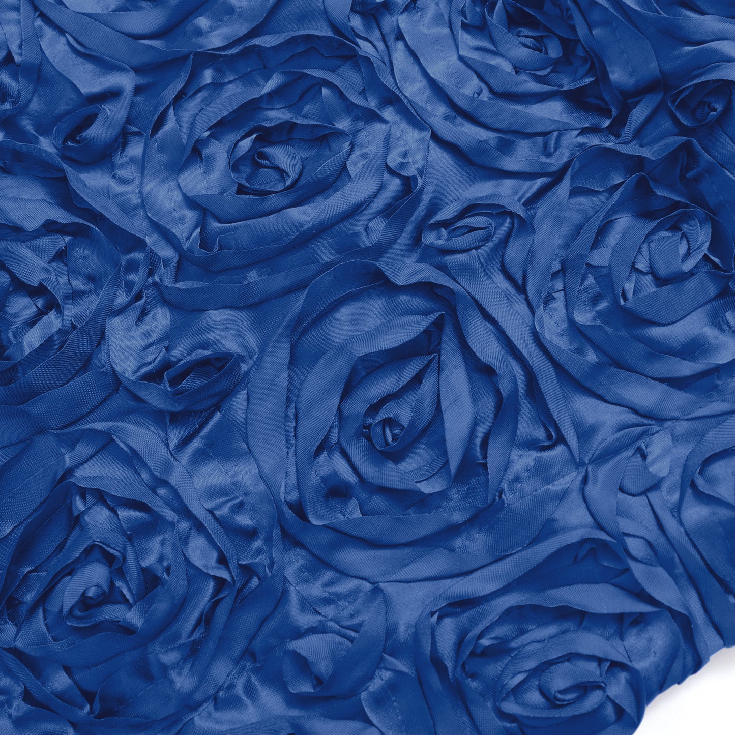 8 Feet x 8 Feet Royal Blue Satin Rosette Photography Fabric