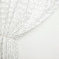 White 8 Feet x 8 Feet Satin Rosette Backdrop Drapes