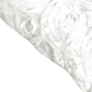 White 8 Feet x 8 Feet Satin Rosette Backdrop Drapes