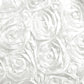 White 8 Feet x 8 Feet Satin Rosette Backdrop Drapes