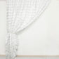 White 8 Feet x 8 Feet Satin Rosette Backdrop Drapes