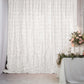 White 8 Feet x 8 Feet Satin Rosette Backdrop Drapes