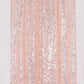 2 Pack Rose Gold Sequin Event Curtain Drapes with Rod Pockets, Seamless Backdrop Event Panels - 8ftx2ft