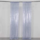 2 Pack Dusty Blue Sequin Event Curtain Drapes with Rod Pockets, Seamless Backdrop Event Panels - 8ftx2ft
