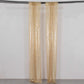 2 Pack Champagne Sequin Event Curtain Drapes with Rod Pockets, Seamless Backdrop Event Panels - 8ftx2ft