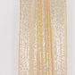2 Pack Champagne Sequin Event Curtain Drapes with Rod Pockets, Seamless Backdrop Event Panels - 8ftx2ft