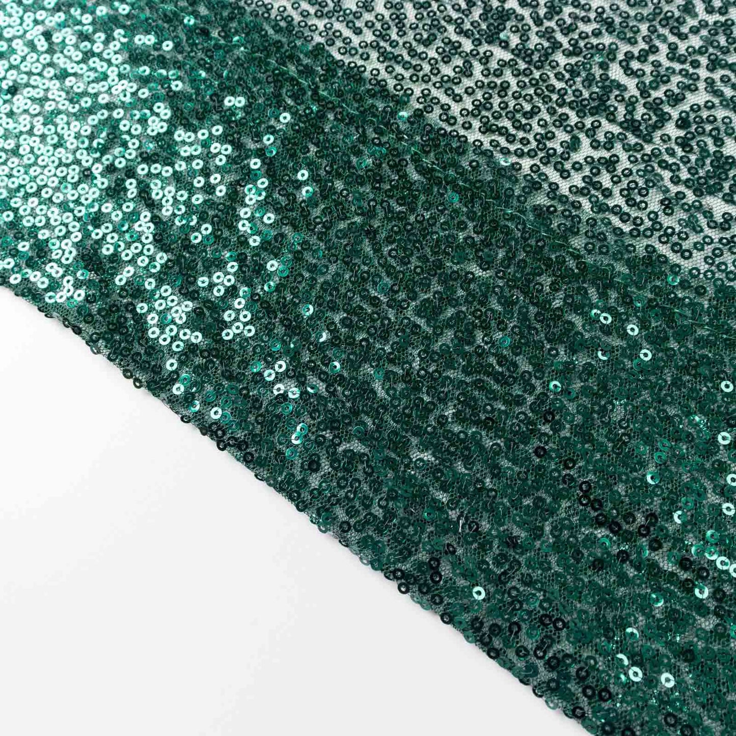 2 Pack Hunter Emerald Green Sequin Event Curtain Drapes with Rod Pockets, Seamless Backdrop Event Panels - 8ftx2ft